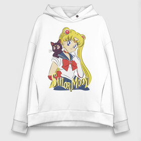 Женское худи Oversize хлопок с принтом Sailor Moon & Luna , френч-терри — 70% хлопок, 30% полиэстер. Мягкий теплый начес внутри —100% хлопок | боковые карманы, эластичные манжеты и нижняя кромка, капюшон на магнитной кнопке | cat | girl | kitty | luna | moon | sailor moon | sailormoon | девочка | кот | котик | котэ | кошка | луна | мультяшка | сейлормун | сэйлор мун