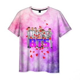 Мужская футболка 3D с принтом БТС | BTS , 100% полиэфир | прямой крой, круглый вырез горловины, длина до линии бедер | bangtan boys | bt21 | bts | bts army | j hope | jimin | jin | jungkook | k pop | korea | korean | pink bts | rap monster | rapmon | suga | v | бтс | кей | корейские | корея | кэй | музыканты | поп | розовая | стикеры