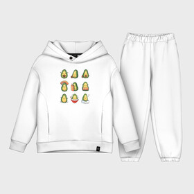 Детский костюм хлопок Oversize с принтом Life Avocado ,  |  | avocado | casual | trend | авокадо | повседневность | тренд