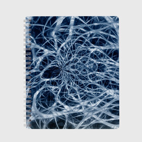 Тетрадь с принтом Нервная система , 100% бумага | 48 листов, плотность листов — 60 г/м2, плотность картонной обложки — 250 г/м2. Листы скреплены сбоку удобной пружинной спиралью. Уголки страниц и обложки скругленные. Цвет линий — светло-серый
 | big picture | exclusive merch | картинки | клетки | линии | мозг | нейроны | прикольные | пульс | сеть | текстуры | точки | тренды | узоры