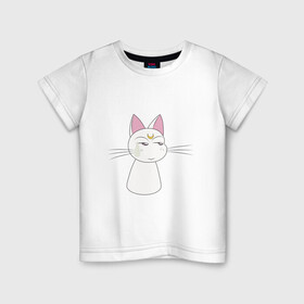 Детская футболка хлопок с принтом Artemis , 100% хлопок | круглый вырез горловины, полуприлегающий силуэт, длина до линии бедер | artemis | cat | kitty | moon | sailor moon | sailormoon | артемис | белая | кот | котик | котэ | кошка | луна | мультяшка | сейлормун | сэйлор мун