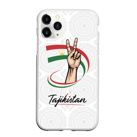 Чехол для iPhone 11 Pro матовый с принтом Таджикистан , Силикон |  | asia | crown | emblem | flag | gesture | hand | republic | sign | stars | state | tajikistan | victory | азия | государство | жест | звезды | знак | корона | победа | республика | рука | таджикистан | флаг | эмблема