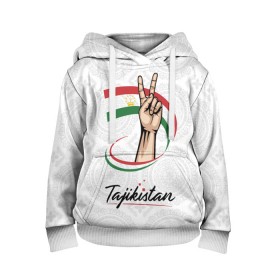 Детская толстовка 3D с принтом Таджикистан , 100% полиэстер | двухслойный капюшон со шнурком для регулировки, мягкие манжеты на рукавах и по низу толстовки, спереди карман-кенгуру с мягким внутренним слоем | asia | crown | emblem | flag | gesture | hand | republic | sign | stars | state | tajikistan | victory | азия | государство | жест | звезды | знак | корона | победа | республика | рука | таджикистан | флаг | эмблема