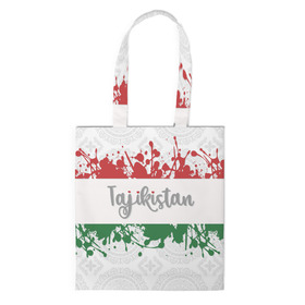 Сумка 3D повседневная с принтом Таджикистан , 100% полиэстер | Плотность: 200 г/м2; Размер: 34×35 см; Высота лямок: 30 см | asia | blots | drops | flag | paint | republic of tajikistan | splashes | state | азия | брызги | государство | капли | кляксы | краска | республика | таджикистан | флаг