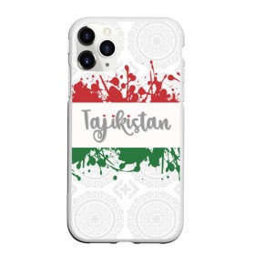 Чехол для iPhone 11 Pro Max матовый с принтом Таджикистан , Силикон |  | Тематика изображения на принте: asia | blots | drops | flag | paint | republic of tajikistan | splashes | state | азия | брызги | государство | капли | кляксы | краска | республика | таджикистан | флаг