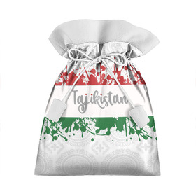 Подарочный 3D мешок с принтом Таджикистан , 100% полиэстер | Размер: 29*39 см | Тематика изображения на принте: asia | blots | drops | flag | paint | republic of tajikistan | splashes | state | азия | брызги | государство | капли | кляксы | краска | республика | таджикистан | флаг