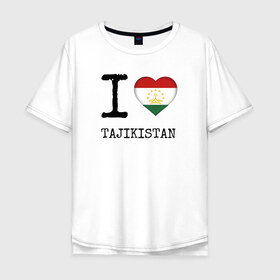 Мужская футболка хлопок Oversize с принтом Таджикистан , 100% хлопок | свободный крой, круглый ворот, “спинка” длиннее передней части | asia | coat of arms | flag | heart | i | love | ornament | patterns | republic | state | tajikistan | азия | герб | государство | люблю | орнамент | республика | сердце | таджикистан | узоры | флаг | я