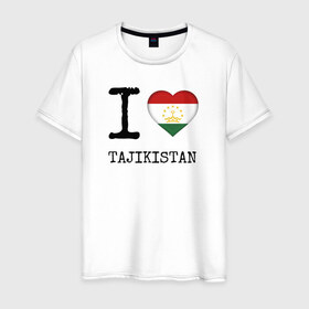 Мужская футболка хлопок с принтом Таджикистан , 100% хлопок | прямой крой, круглый вырез горловины, длина до линии бедер, слегка спущенное плечо. | asia | coat of arms | flag | heart | i | love | ornament | patterns | republic | state | tajikistan | азия | герб | государство | люблю | орнамент | республика | сердце | таджикистан | узоры | флаг | я
