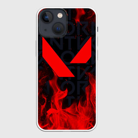 Чехол для iPhone 13 mini с принтом VALORANT | ВАЛОРАНТ ,  |  | breach | cs go | cypher | fire | flames | jett | league of legends | legends of runeterra | lol | omen | overwatch | phoenix | riot | riot games | sage | sona | sova | valorant | viper | валорант | лига легенд | лол | огонь | пламя