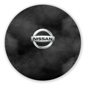 Коврик для мышки круглый с принтом NISSAN. , резина и полиэстер | круглая форма, изображение наносится на всю лицевую часть | 2020 | auto | nissan | sport | авто | автомобиль | автомобильные | бренд | марка | машины | ниссан | спорт