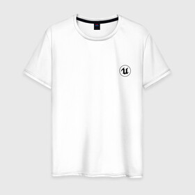 Мужская футболка хлопок с принтом Unreal Engine (+спина) (Z) , 100% хлопок | прямой крой, круглый вырез горловины, длина до линии бедер, слегка спущенное плечо. | unreal | unreal engine | графика | движок | движок unreal | игровой движок