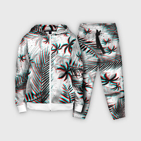 Детский костюм 3D с принтом ПАЛЬМЫ | TROPICAL GLITCH ,  |  | hotline miami | neon | new retro wave | outrun | outrun electro | paints | palmen | rainbow | retro | retrowave | summer | synth | synthwave | tropical | брызги | брызги красок | звёзды | космос | краски | лето | неон | пальмы | радуга | 