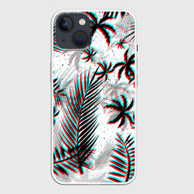 Чехол для iPhone 13 с принтом ПАЛЬМЫ | TROPICAL GLITCH ,  |  | hotline miami | neon | new retro wave | outrun | outrun electro | paints | palmen | rainbow | retro | retrowave | summer | synth | synthwave | tropical | брызги | брызги красок | звёзды | космос | краски | лето | неон | пальмы | радуга | 