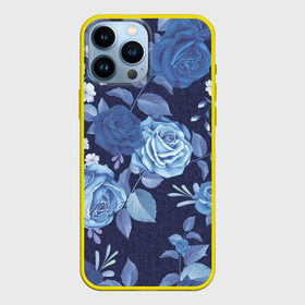 Чехол для iPhone 13 Pro Max с принтом Джинса Розы ,  |  | Тематика изображения на принте: denim | flowers | jeans | rose | деним | джинса | джинсовый | джинсы | розы | ткань | цветы