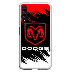 Чехол для Honor 20 с принтом DODGE , Силикон | Область печати: задняя сторона чехла, без боковых панелей | 2020 | auto | dodge | sport | авто | автомобиль | автомобильные | бренд | додж | марка | машины | спорт