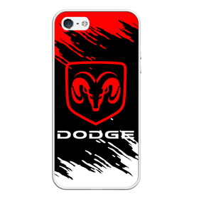 Чехол для iPhone 5/5S матовый с принтом DODGE. , Силикон | Область печати: задняя сторона чехла, без боковых панелей | 2020 | auto | dodge | sport | авто | автомобиль | автомобильные | бренд | додж | марка | машины | спорт