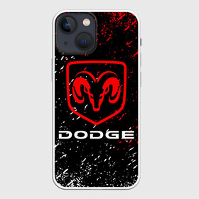Чехол для iPhone 13 mini с принтом DODGE. ,  |  | 2020 | auto | dodge | sport | авто | автомобиль | автомобильные | бренд | додж | марка | машины | спорт