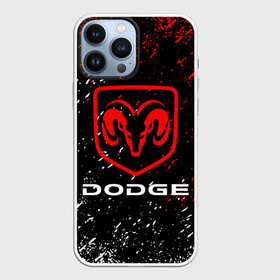 Чехол для iPhone 13 Pro Max с принтом DODGE. ,  |  | 2020 | auto | dodge | sport | авто | автомобиль | автомобильные | бренд | додж | марка | машины | спорт