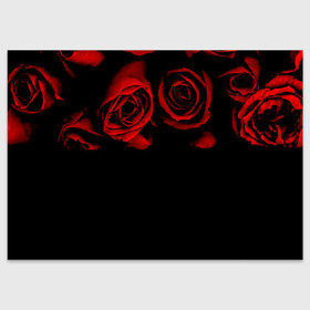 Поздравительная открытка с принтом Готика , 100% бумага | плотность бумаги 280 г/м2, матовая, на обратной стороне линовка и место для марки
 | black | flowers | red | rose | rozario | vampire | алые | бутоны | вампир | винтаж | готический | красныерозы | кровь | лепестки | летний | лето | ночь | природа | растения | роза | розочка | розы | рок | темный | узор