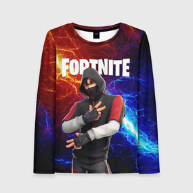 Женский лонгслив 3D с принтом FORTNITE x IKONIK | ФОРТНАЙТ ИКОНИК , 100% полиэстер | длинные рукава, круглый вырез горловины, полуприлегающий силуэт | deadmau5 | fortnite | fortnite 2 | fortnite x маршмелло | ikonik | marshmello | ninja | ninja streamer | raven | travis scott | ворон | иконик | ниндзя | пили | рейвен | трэвис скотт | фортнайт