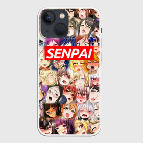 Чехол для iPhone 13 mini с принтом SENPAI | СЕНПАЙ ,  |  | ahegao | kawai | kowai | oppai | otaku | senpai | sugoi | waifu | yandere | ахегао | ковай | отаку | семпай | сенпай | сэмпай | яндере