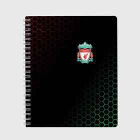 Тетрадь с принтом LIVERPOOL ЛИВЕРПУЛЬ , 100% бумага | 48 листов, плотность листов — 60 г/м2, плотность картонной обложки — 250 г/м2. Листы скреплены сбоку удобной пружинной спиралью. Уголки страниц и обложки скругленные. Цвет линий — светло-серый
 | lfc | liverpool | sport | ynwa | ливерпуль | лфк | спорт