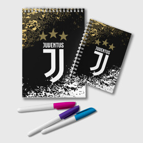 Блокнот с принтом JUVENTUS , 100% бумага | 48 листов, плотность листов — 60 г/м2, плотность картонной обложки — 250 г/м2. Листы скреплены удобной пружинной спиралью. Цвет линий — светло-серый
 | cr7 | juve | juventus | ronaldo | роналдо | ювентус