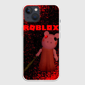 Чехол для iPhone 13 с принтом Roblox piggy Свинка Пигги. ,  |  | game | gamer | logo | minecraft | piggi | roblox | simulator | игра | конструктор | лого | пигги | свинья | симулятор | строительство | фигура