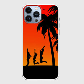 Чехол для iPhone 13 Pro Max с принтом Летнее настроение ,  |  | Тематика изображения на принте: 3d | exclusive merch | вода | водоем | жара | зной | каникулы | лето | отпуск | пейзаж | популярные | природа | птицы | река | солнце