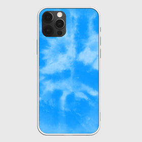 Чехол для iPhone 12 Pro Max с принтом Голубой ТАЙ ДАЙ , Силикон |  | Тематика изображения на принте: summer | tie dye | акварель | лето | разноцветная | тай дай | тайдай | яркая