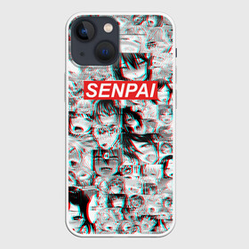 Чехол для iPhone 13 mini с принтом SENPAI СЕНПАИ ,  |  | ahegao | anime | kawai | kowai | oppai | otaku | senpai | sugoi | waifu | yandere | аниме | ахегао | ковай | культура | отаку | семпай | сенпай | тренд | яндере