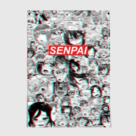 Постер с принтом SENPAI/СЕНПАИ , 100% бумага
 | бумага, плотность 150 мг. Матовая, но за счет высокого коэффициента гладкости имеет небольшой блеск и дает на свету блики, но в отличии от глянцевой бумаги не покрыта лаком | ahegao | anime | kawai | kowai | oppai | otaku | senpai | sugoi | waifu | yandere | аниме | ахегао | ковай | культура | отаку | семпай | сенпай | тренд | яндере