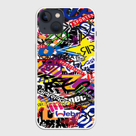 Чехол для iPhone 13 с принтом СТИКЕРБОМБИНГ ,  |  | fashion | sticker bombing | мода | наклейки | стикербомбинг | стикеры | текстура