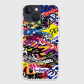 Чехол для iPhone 13 mini с принтом СТИКЕРБОМБИНГ ,  |  | fashion | sticker bombing | мода | наклейки | стикербомбинг | стикеры | текстура