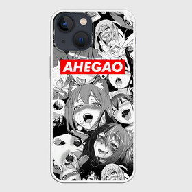 Чехол для iPhone 13 mini с принтом Ахегао лица лого ,  |  | ahegao | kawai | kowai | oppai | otaku | senpai | sugoi | waifu | yandere | ахегао | ковай | отаку | семпай | сенпай | сэмпай | яндере