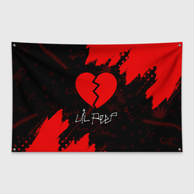 Флаг-баннер с принтом LIL PEEP / ЛИЛ ПИП , 100% полиэстер | размер 67 х 109 см, плотность ткани — 95 г/м2; по краям флага есть четыре люверса для крепления | beautiful | daddy | heart | life | lil | lilpeep | music | peep | rap | rapper | rip | tattoo | лил | лилпип | литл | лого | музыка | папочка | пип | рип | рожица | рэп | рэпер | рэперы | сердечко | сердце | символ | тату | татуировки