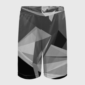 Детские спортивные шорты 3D с принтом Camo - Black & White ,  100% полиэстер
 | пояс оформлен широкой мягкой резинкой, ткань тянется
 | abstract | abstraction | color | geometry | polygon | polygonal | абстракция | геометрия | полигоны | психоделика