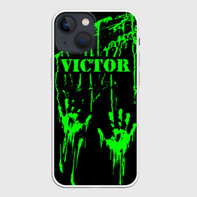 Чехол для iPhone 13 mini с принтом Виктор ,  |  | брызги | виктор | витёк | витька | витюля | витюха | витюша | грязная | зеленая | имена | именная | имя | капли | кислотная | краска | лапа | надпись | отпечаток | пандемия | подпись | подтеки