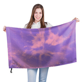 Флаг 3D с принтом Фиолетовый ТАЙ ДАЙ , 100% полиэстер | плотность ткани — 95 г/м2, размер — 67 х 109 см. Принт наносится с одной стороны | summer | tie dye | акварель | лето | разноцветная | тай дай | тайдай | фиолетовый тай дай | яркая