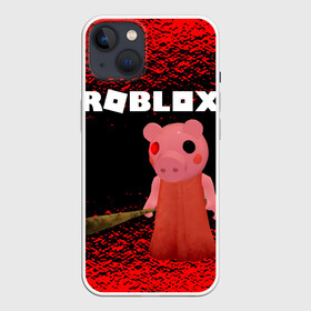 Чехол для iPhone 13 с принтом Roblox piggy Свинка Пигги. ,  |  | game | gamer | logo | minecraft | piggi | roblox | simulator | игра | конструктор | лого | пигги | свинья | симулятор | строительство | фигура