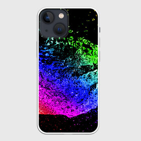 Чехол для iPhone 13 mini с принтом КАПЛИ В НЕОНЕ ,  |  | abstraction | watercolor | абстракция красок | акварель | брызги красок | живопись | краска | потертость красок | размытые краски | текстуры | яркие краски