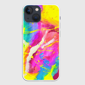 Чехол для iPhone 13 mini с принтом ТИ ДАЙ ,  |  | abstraction | watercolor | абстракция красок | акварель | брызги красок | живопись | краска | потертость красок | размытые краски | текстуры | яркие краски