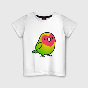 Детская футболка хлопок с принтом Папугай , 100% хлопок | круглый вырез горловины, полуприлегающий силуэт, длина до линии бедер | Тематика изображения на принте: арт | волнистые попугайчики | волнистый попугай | животные | картинка | папуги | попугаи | попугайчики | птица | птицы | рисунок