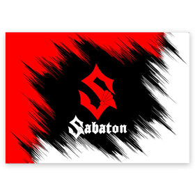 Поздравительная открытка с принтом Sabaton. , 100% бумага | плотность бумаги 280 г/м2, матовая, на обратной стороне линовка и место для марки
 | Тематика изображения на принте: battle metal | sabaton | военная тематика | военные песни | война | история войны | классика | музыка | патриотизм | рок | рок группа | сабатон | солдаты | шведская хэви пауэр метал группа