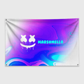 Флаг-баннер с принтом MARSHMELLO МАРШМЕЛЛОУ , 100% полиэстер | размер 67 х 109 см, плотность ткани — 95 г/м2; по краям флага есть четыре люверса для крепления | face | logo | marsh | marshmallow | marshmello | marshmelo | mello | smile | лицо | лого | маршмеллов | маршмеллоу | маршмеллу | маршмело | маршмелов | маршмелоу | маска | музыка | рожица | символ | смайл | улыбка