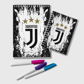 Блокнот с принтом JUVENTUS , 100% бумага | 48 листов, плотность листов — 60 г/м2, плотность картонной обложки — 250 г/м2. Листы скреплены удобной пружинной спиралью. Цвет линий — светло-серый
 | cr7 | juve | juventus | ronaldo | роналдо | ювентус