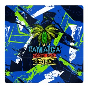 Магнитный плакат 3Х3 с принтом Jamaica Roots and reggae , Полимерный материал с магнитным слоем | 9 деталей размером 9*9 см | jamaica | reggae | roots | летняя | лето | надпись | пальма | раста | регги | рэгги | текст | фраза | ямайка