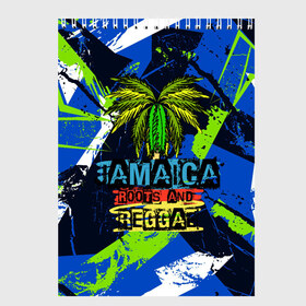 Скетчбук с принтом Jamaica Roots and reggae , 100% бумага
 | 48 листов, плотность листов — 100 г/м2, плотность картонной обложки — 250 г/м2. Листы скреплены сверху удобной пружинной спиралью | jamaica | reggae | roots | летняя | лето | надпись | пальма | раста | регги | рэгги | текст | фраза | ямайка