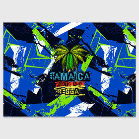 Поздравительная открытка с принтом Jamaica Roots and reggae , 100% бумага | плотность бумаги 280 г/м2, матовая, на обратной стороне линовка и место для марки
 | jamaica | reggae | roots | летняя | лето | надпись | пальма | раста | регги | рэгги | текст | фраза | ямайка