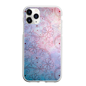 Чехол для iPhone 11 Pro Max матовый с принтом Нежные цвета , Силикон |  | арт | вектор | нежные цвета | переход цветов | плавный переход | рисунок | розовый | фиолетовый